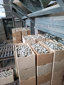 ceramic ball for hydrogen sulfide removal in gas streams